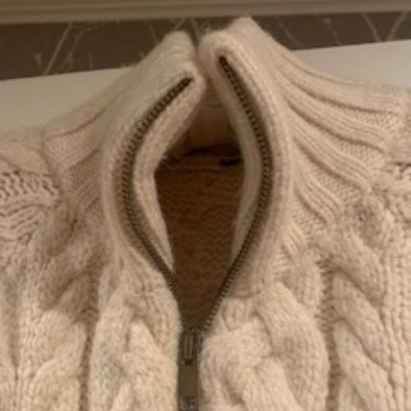 Creamy Cable Knit Sweater Coat - Picture 2 of 6